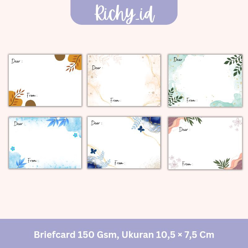 kartu ucapan polos aesthetic / blankcard aesthetic / kartu ucapan aesthetic