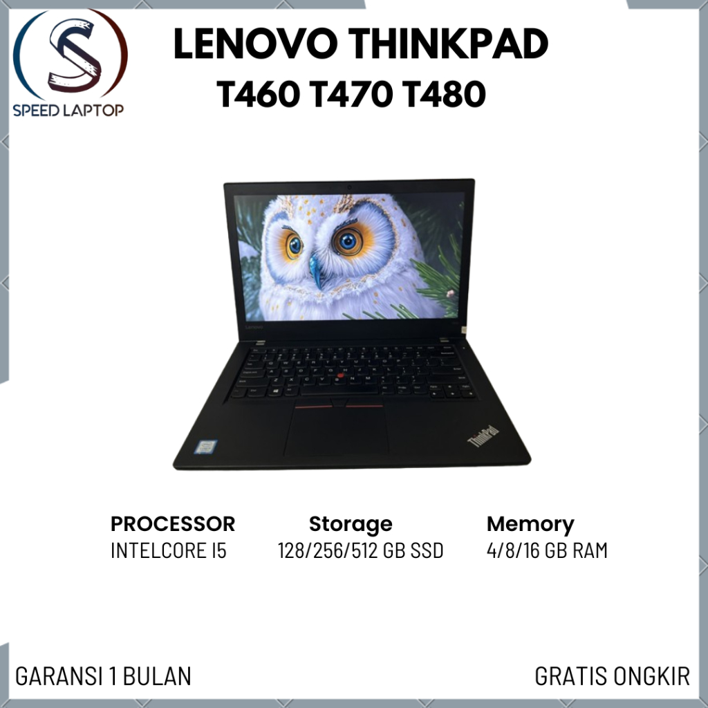 Lenovo Thinkpad T460 T470 T470S Ram 8GB SSD 256GB Second Bergaransi