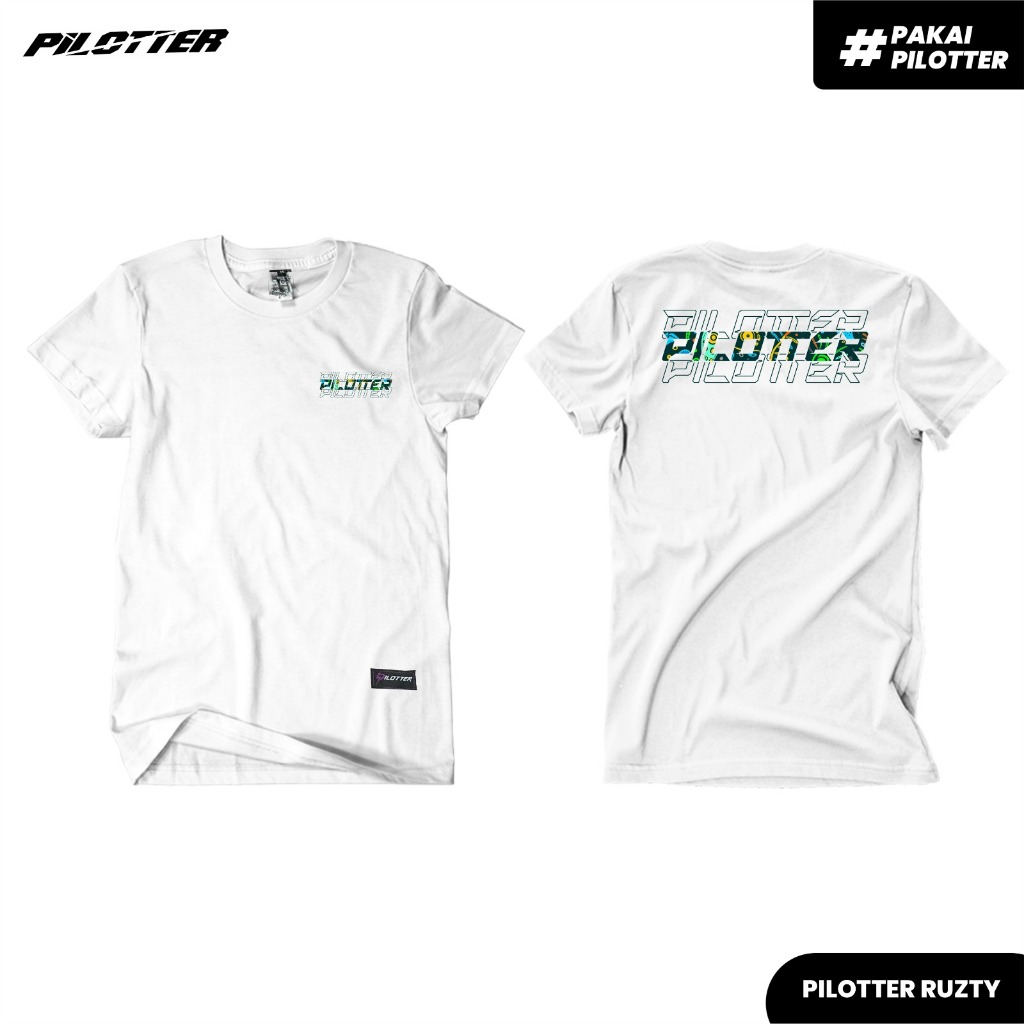 KAOS PILOTTER RUZTY PUTIH ORIGINAL FREE STIKER