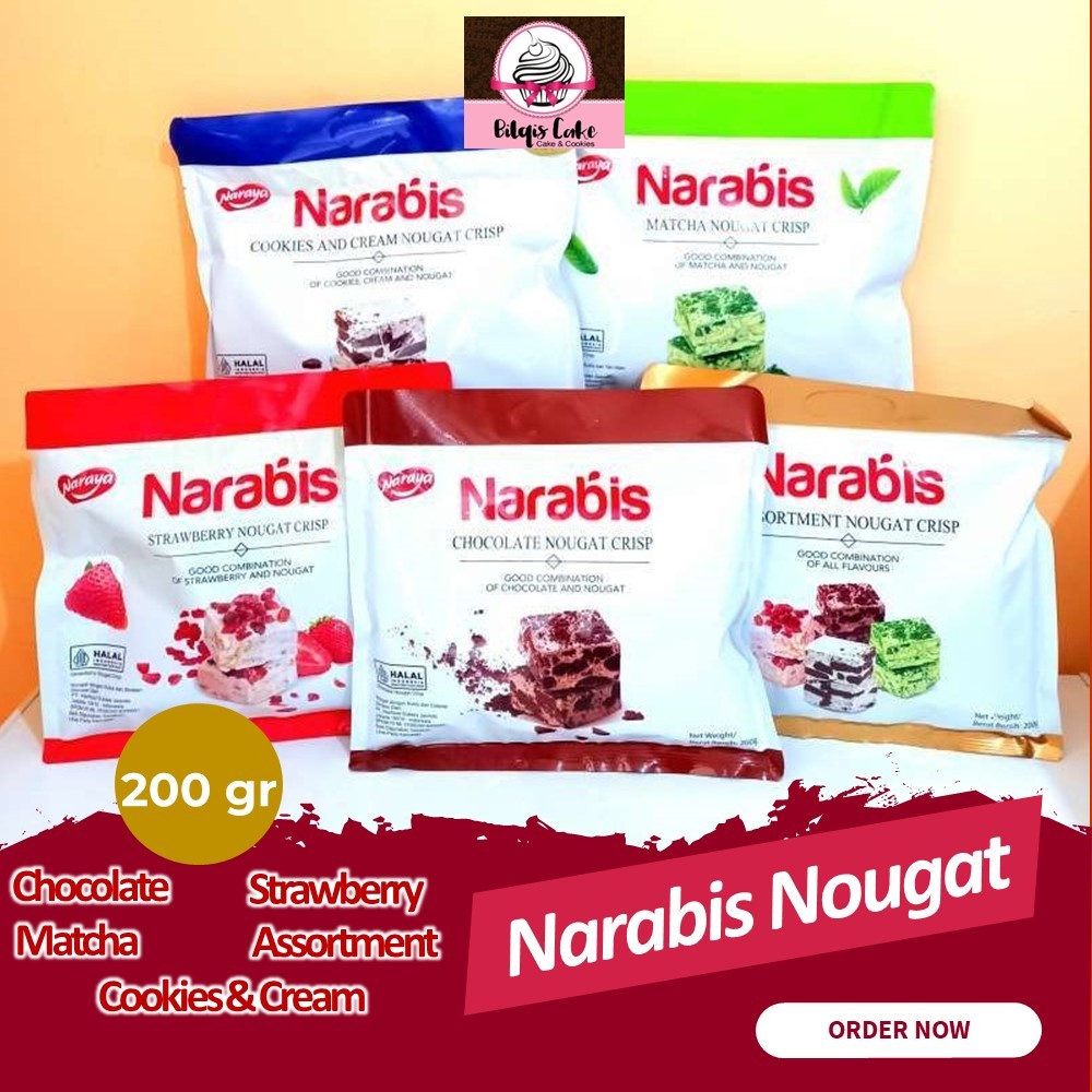 

Naraya Narabis Nougat Crisp 200 gram/ Nougat Cookies Crispy
