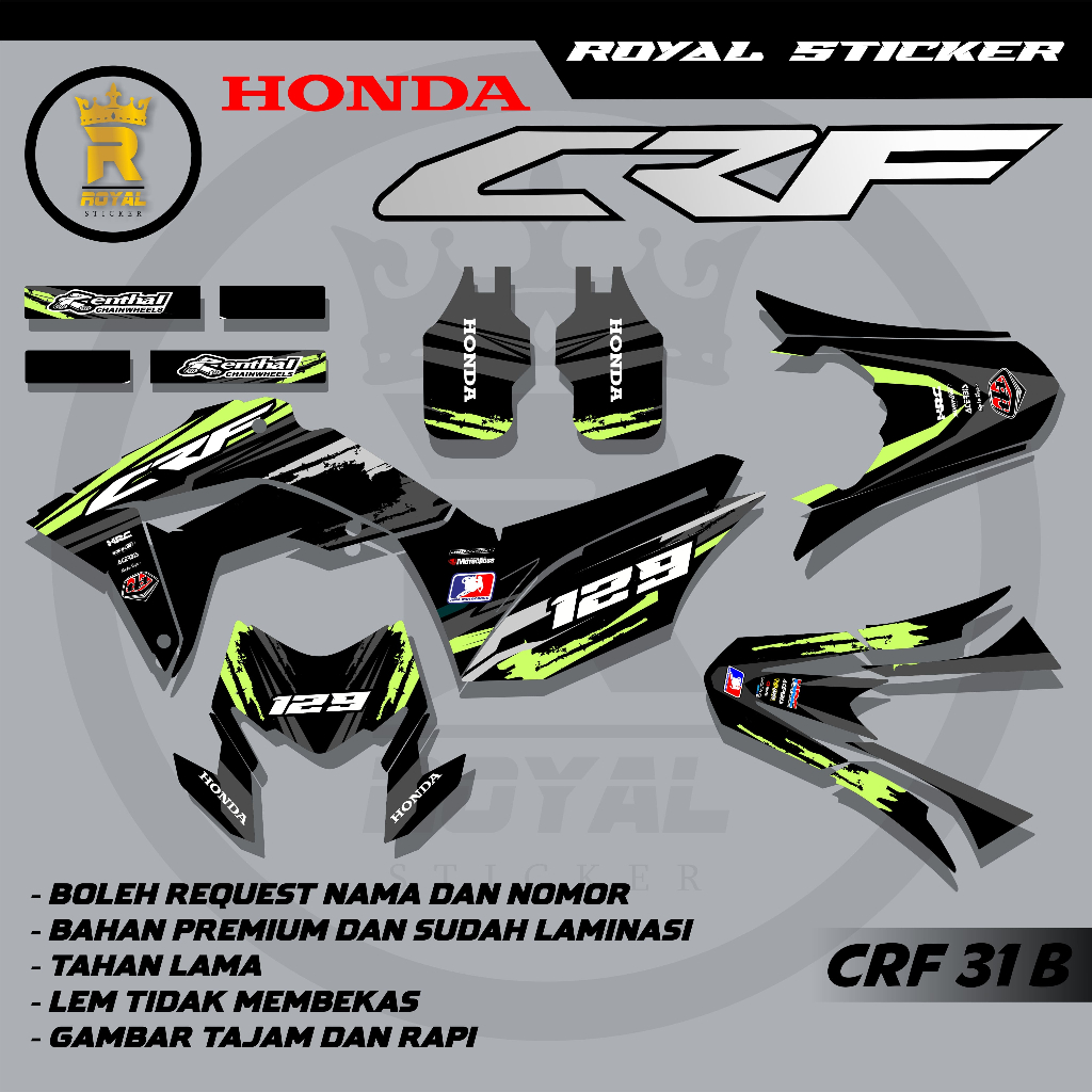CRF 31-STIKER DECAL STICKER VARIASI CRF150L FULLBODY-STIKER MOTOR CRF 150 DESIGN KEREN TERMURAH