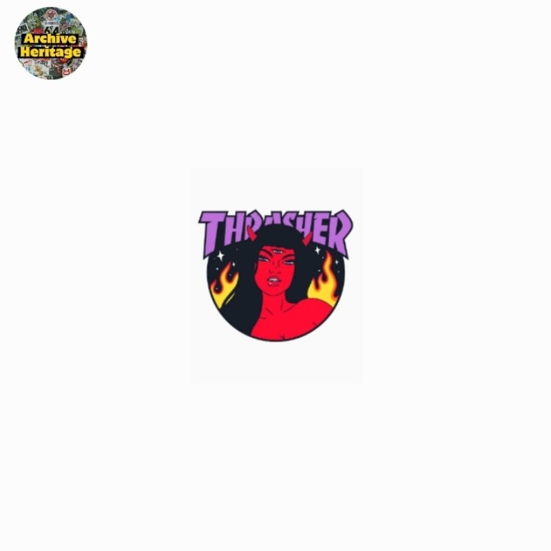 

sticker THRASHER Magazine logo streetwear skateboard stiker