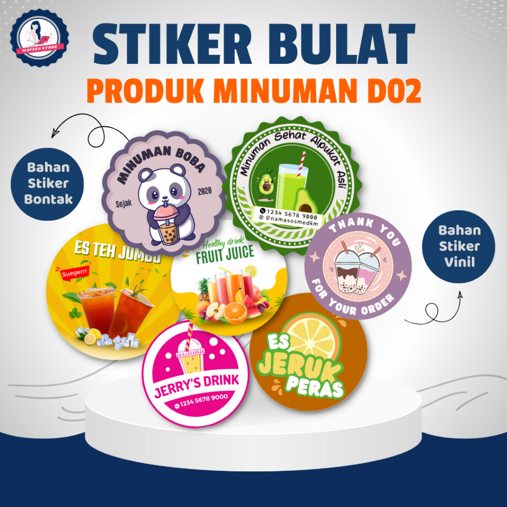 

Label produk makanan / Label olshop stiker terima kasih bulat / label kemasan produk minuman Sticker transparan custom