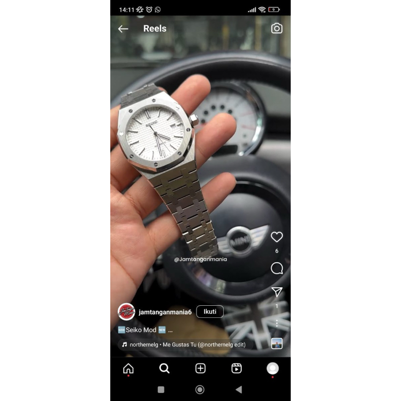 Jam tangan modifikasi mesin original seiko