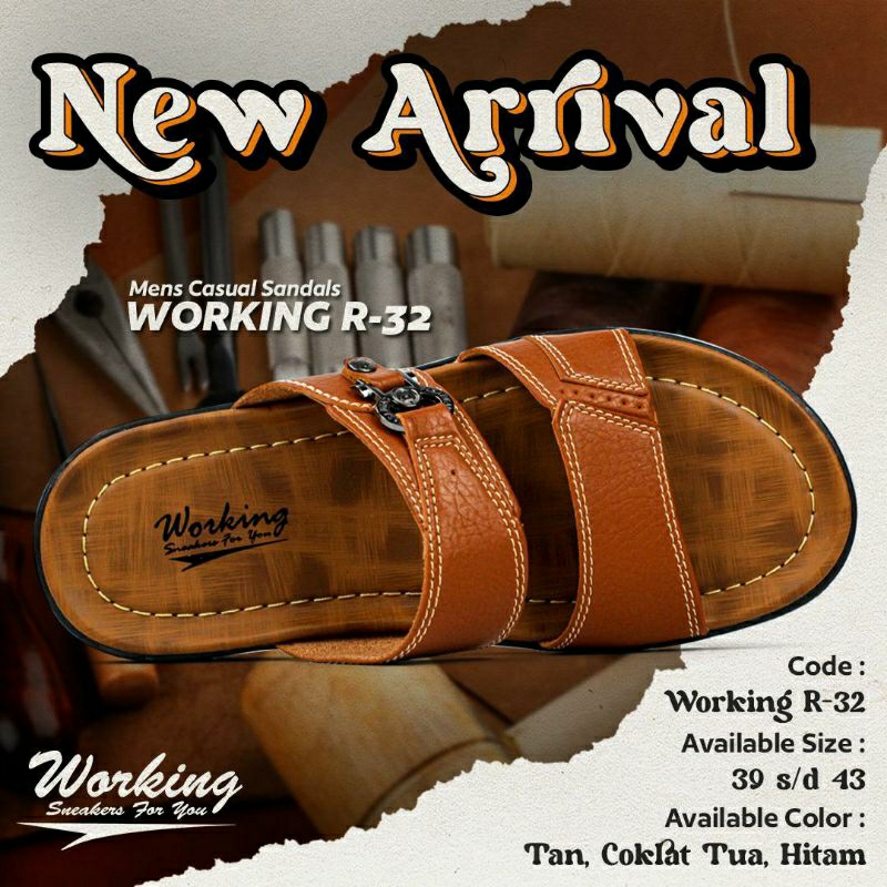Sandal Casual Pria Dewasa Working Elegan R  32