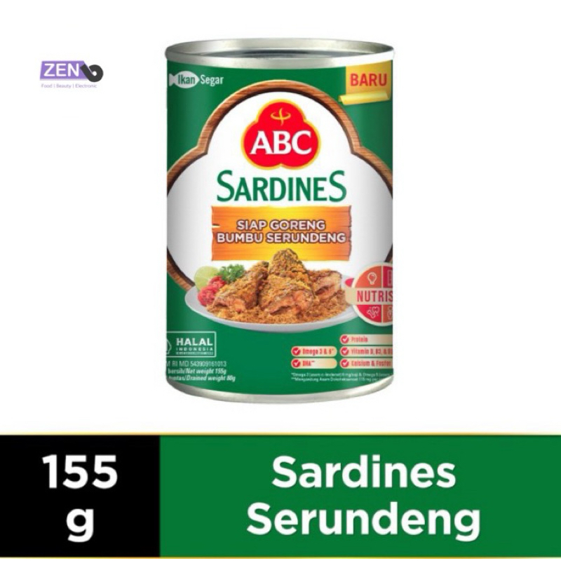 

ABC Sarden Siap Goreng Bumbu Sarden Serundeng 155 g