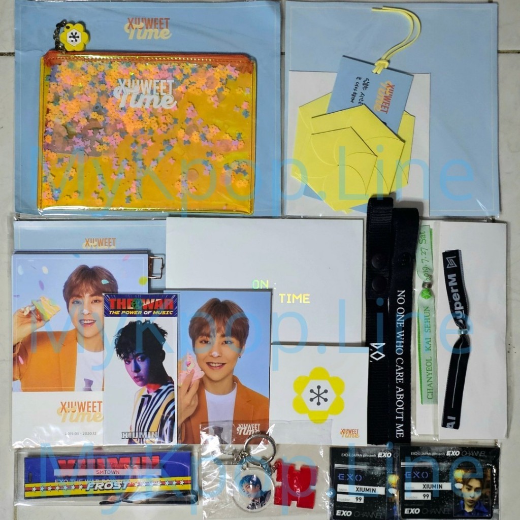 MD Xiuweet Xiumin PVC ID Japan Official Photocard PC Pouch Calendar Post It Notebook Diary Strap D.o