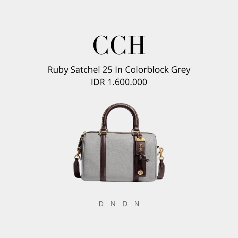 Ruby Satchel 25 In Colorblock Grey