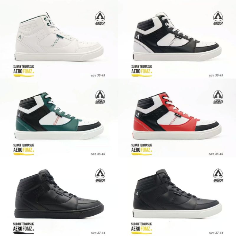 Aerostreet hoops | Aerostreet Hoops Series High | Aerostreet Hoops Hitam putih | Aerostreet Merah hi