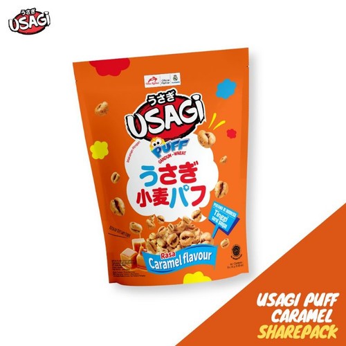 

usagi puff 80gr - usagi wheat puff caramel pouch besar