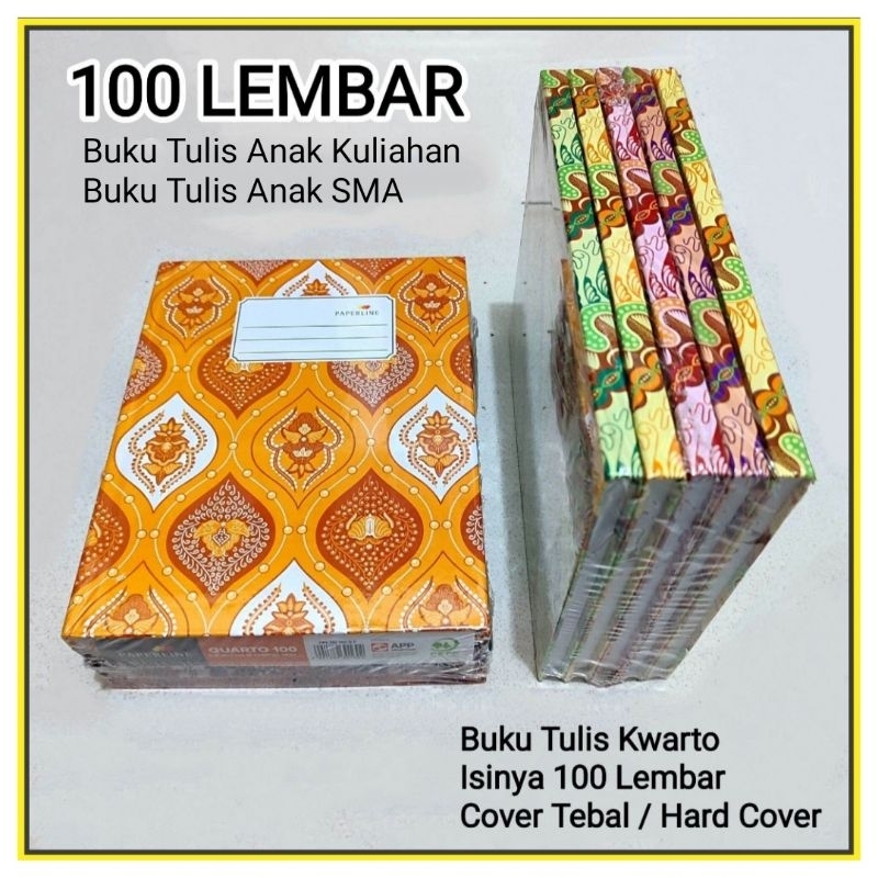 

1 Pak Buku Tulis Kwarto 100 Lembar isi 5 Buku / BUKU TULIS ANAK SMA