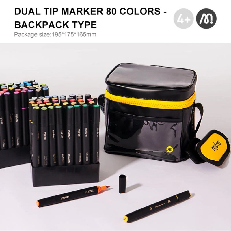 

Mideer Dual Tip Oily Marker 80 Colours Eith Bag Color Spidol Warna Anak Kids Art Set