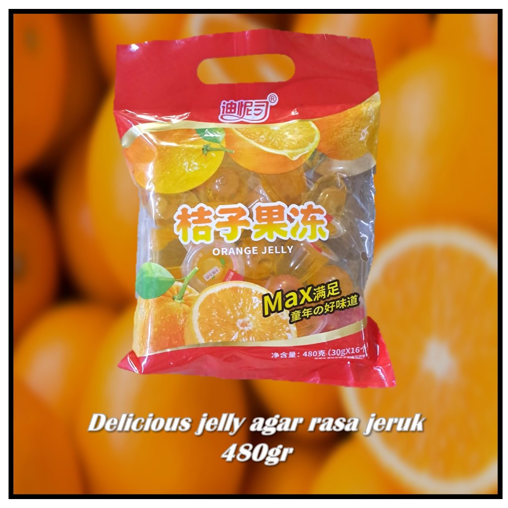 

Delicious jelly agar rasa jeruk 480gr