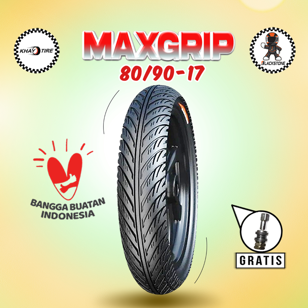 Promo Ban Motor Bebek BLACKSTONE MAXGRIP 80/90 Ring 17 Tubeless