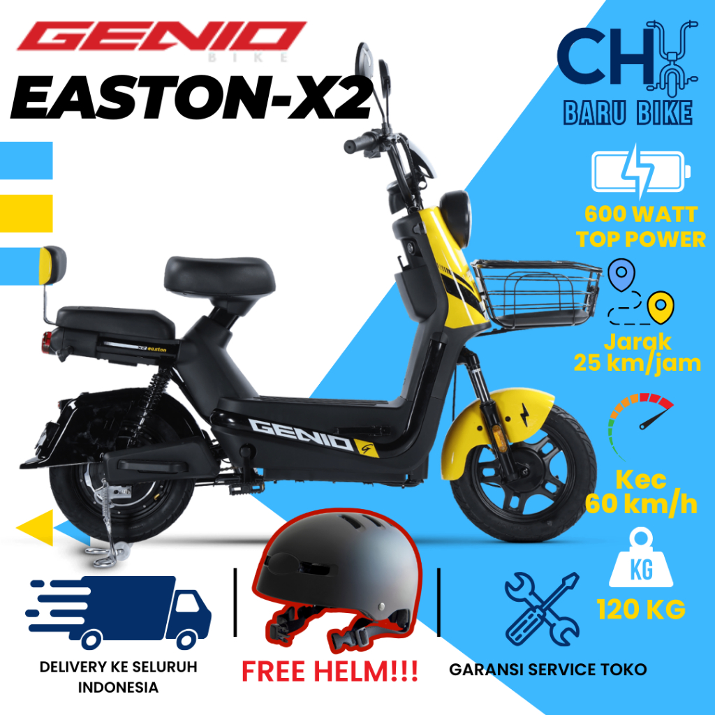 E-Moped Sepeda Listrik Genio Easton X2