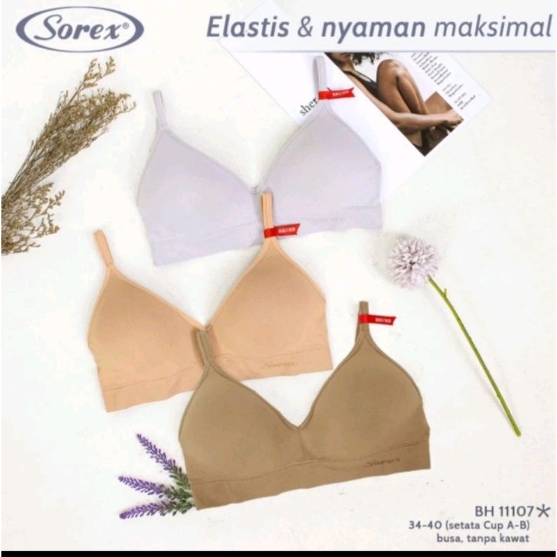 nia SOREX BRA - BH SPORTY TANPA KAWAT BUSA TIPIS 11107 Dwjl