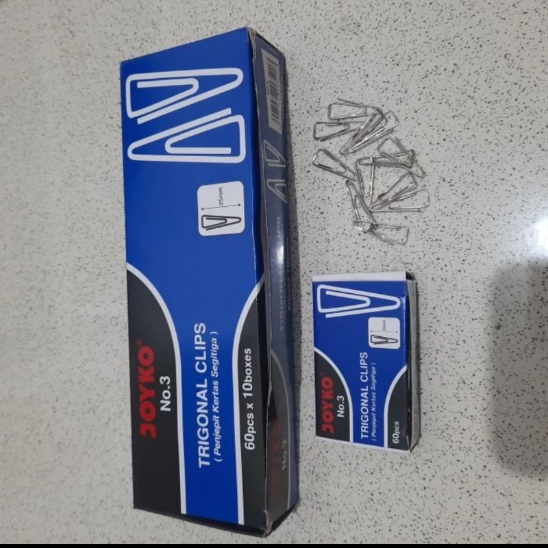 

paper clip joyko no3/trigonal clip/penjepit kertas
