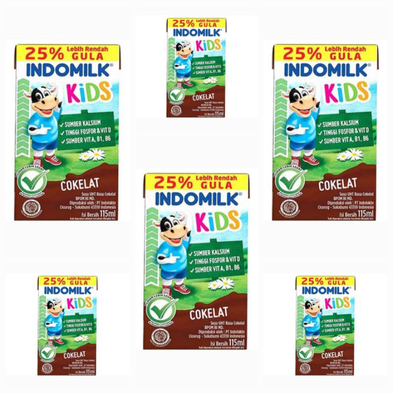 

Indomilk Susu UHT Anak Rasa Cokelat Less Sugar 115 Ml