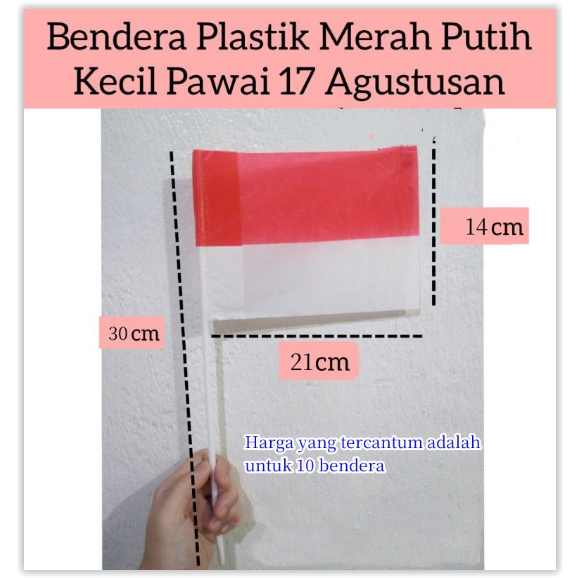 10pcs Bendera Pawai Kemerdekaan Bendera Merah Putih Kain Bendera Kain Merah Putih Kecil Bendera Indo