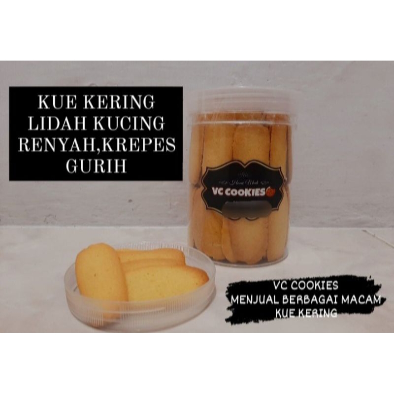 

kuker / kue kering lidah kucing toples 800ml renyah dan gurih di kulut + bubblerwrap