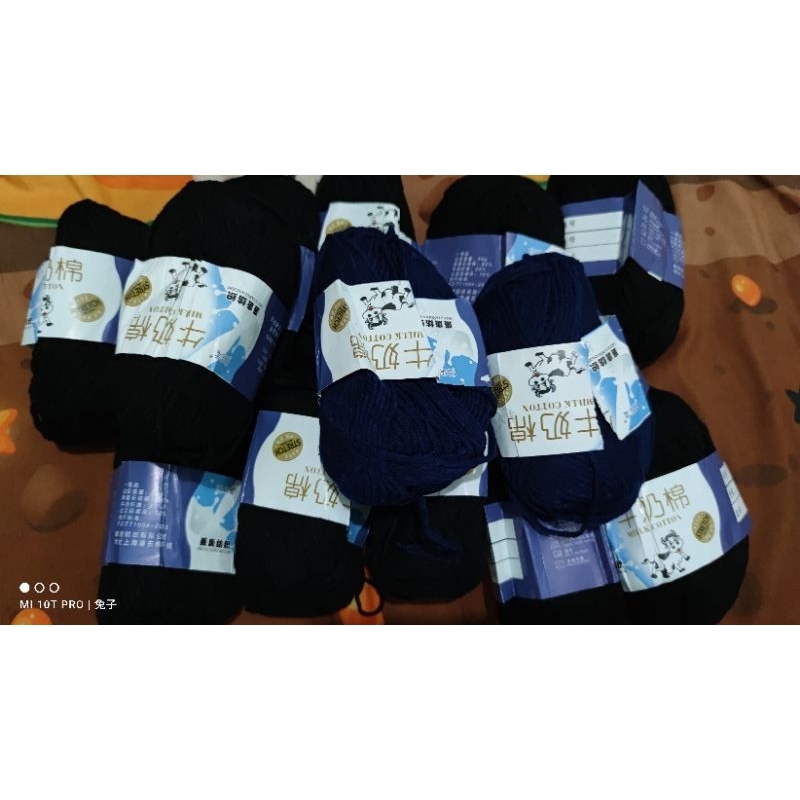 Benang Rajut Katun Impor Big Ply/5 Ply Milk Cotton Yarn Crochet