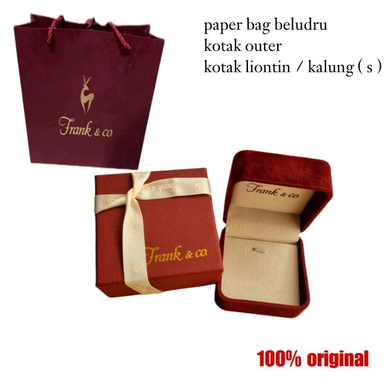 kotak liontin / kalung frank&co original