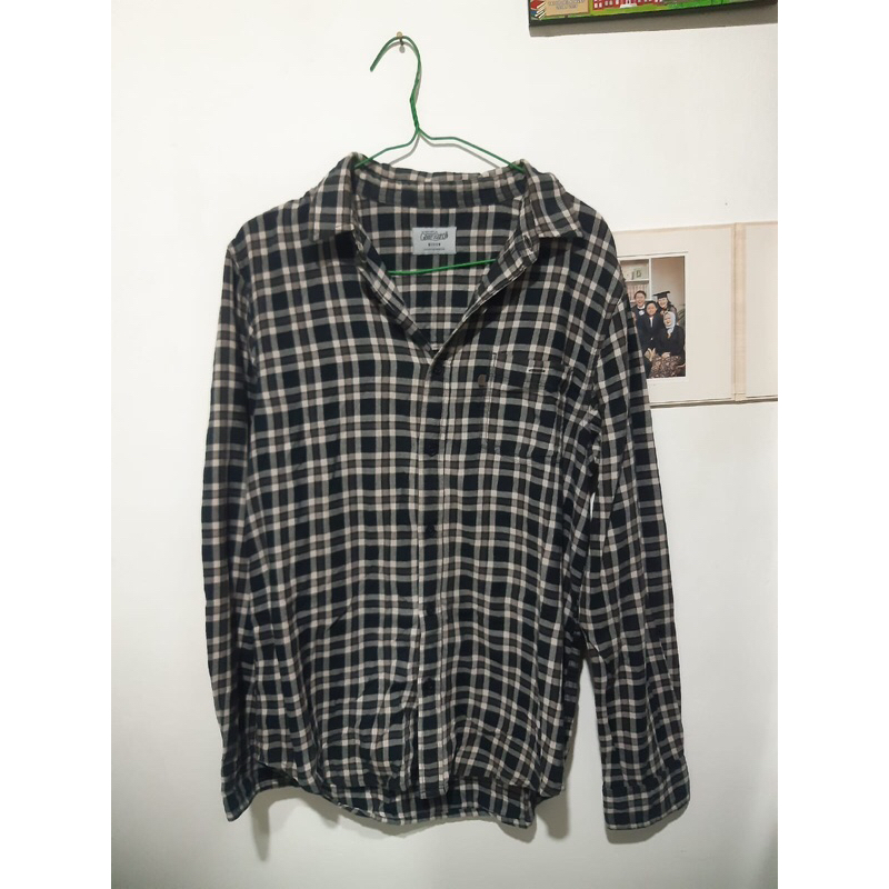 preloved kemeja kotak pria flanel greenlight