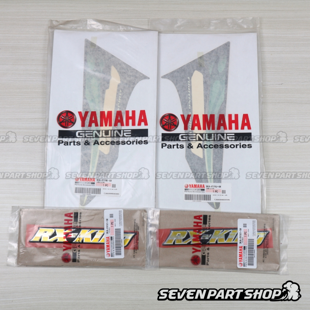 STRIPING STICKER COVER DOP AKI HITAM HIJAU 2006 RX KING RXKING ORI ORIGINAL YGP