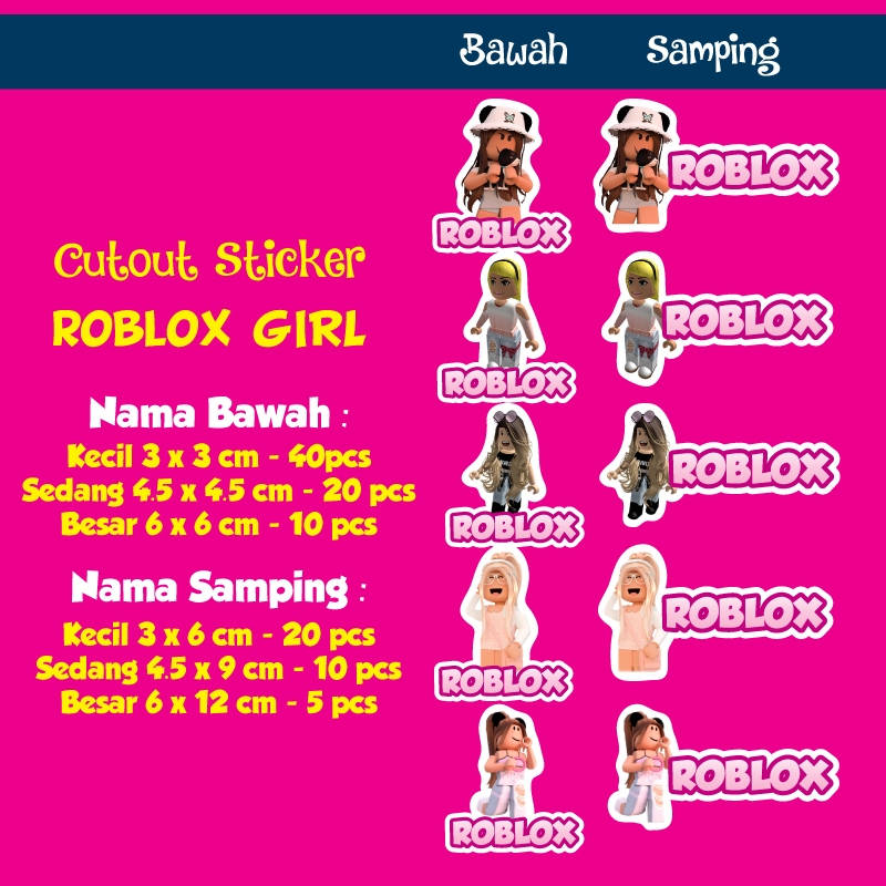 

Sticker nama cutout roblox girl