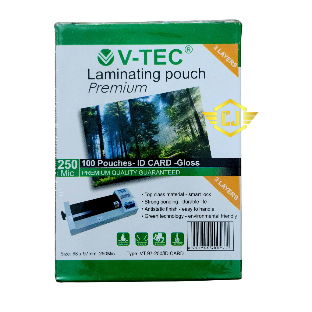 

1 PAK VTEC Plastik Laminating 250mic V-TEC KTP ID CARD 68x97mm