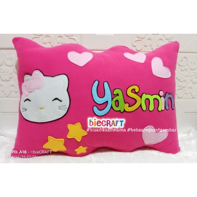 BANTAL ANAK CUSTOM NAMA dan GAMBAR (bantal gelombang)
