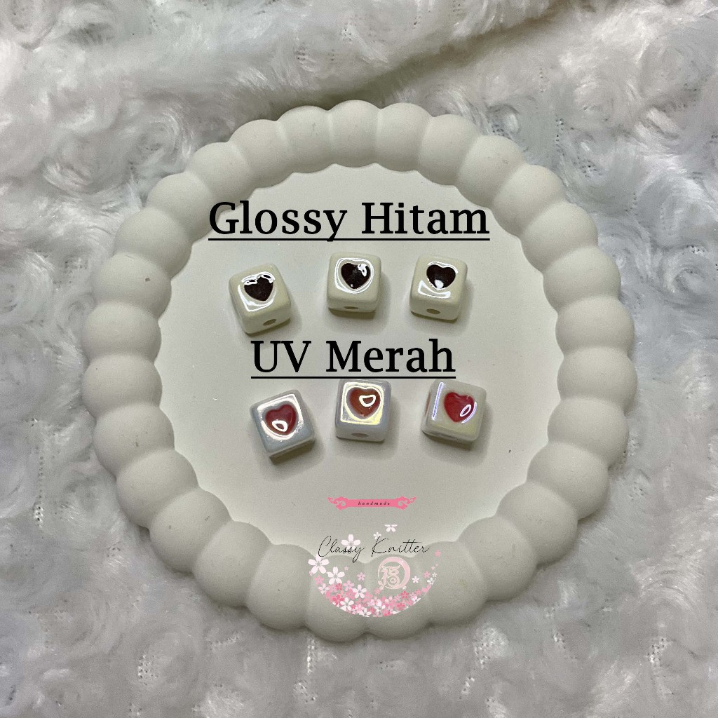 1 PCS Kode CK-064 Kotak Love - Beads Import - Manik Import - Acc Ganci - Acc GantunganTas - Mote Bea