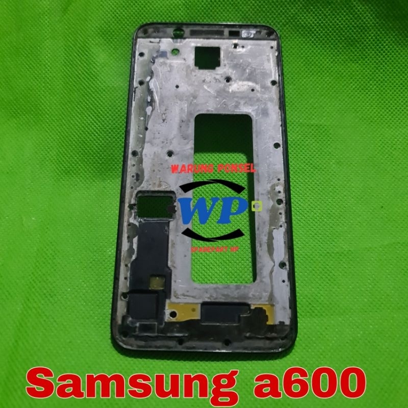 FRAME LCD DUDUKAN LCD BEZZEL SAMSUNG A600 A6 2018 ORI COPOTAN NORMAL