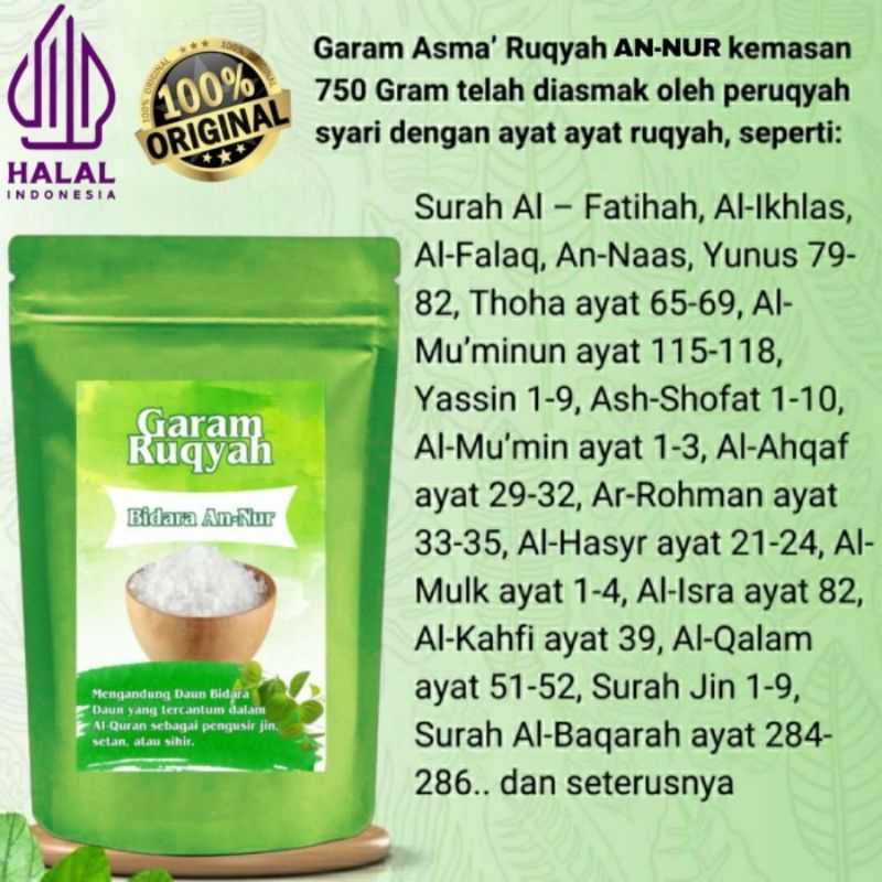 

garam ruqyah Bidara penangkal danpemusnah gangguan sihir hitam di tempat usaha