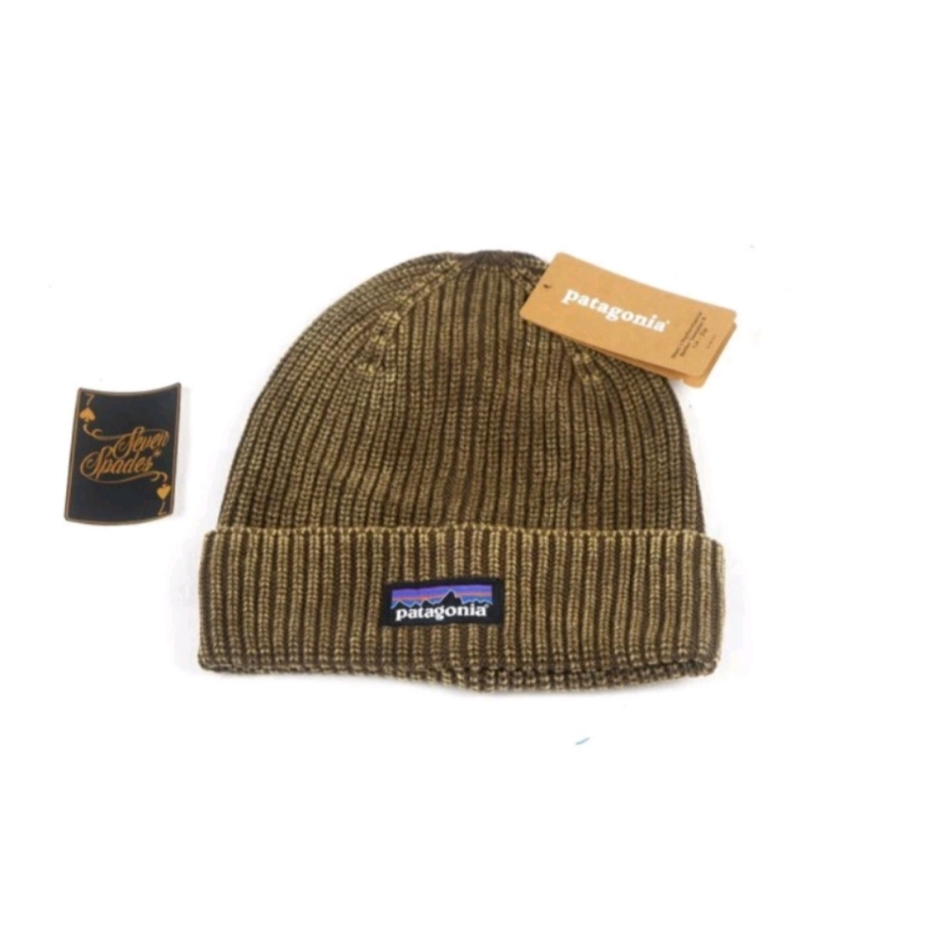 BEANIE HAT PATAGONIA PREMIUM PRIA WANITA KUPLUK POLOS BRANDED - FULL TAG