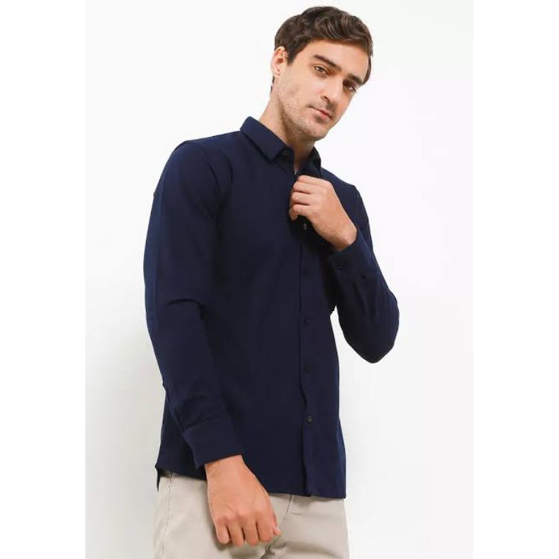 kemeja polos hurley kemeja pria lengan panjang best seller