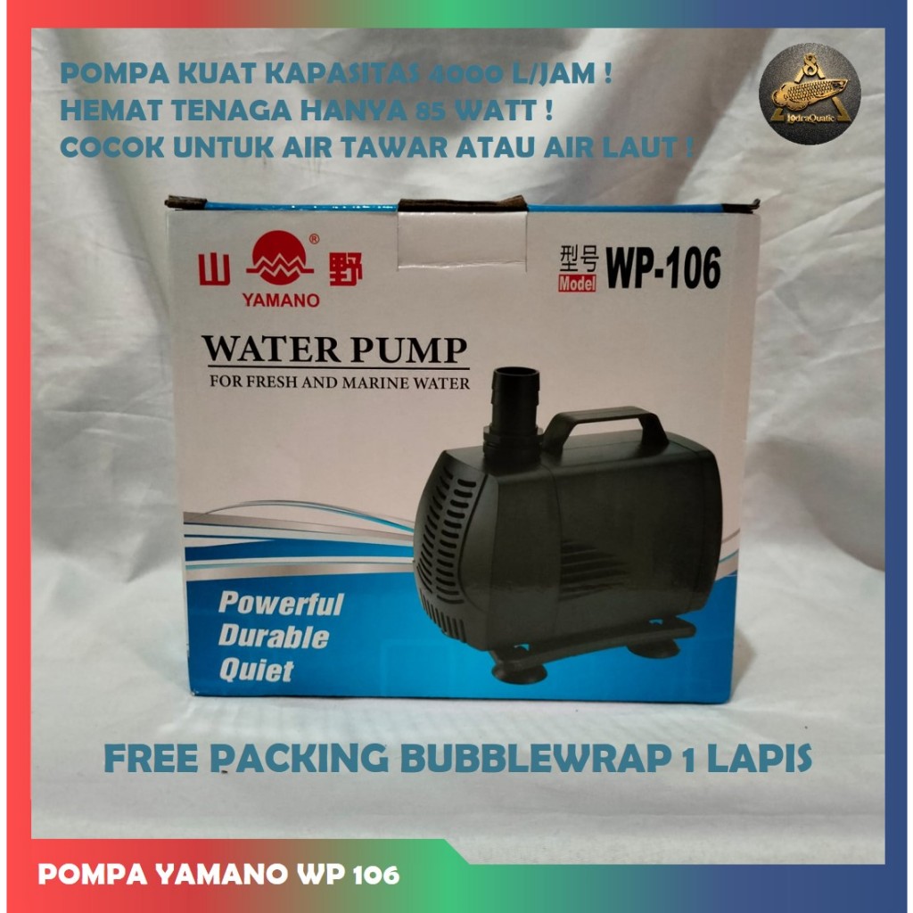 PROMO MURAH YAMANO WP 106 POMPA KOLAM IKAN YAMANO 106 NAIK 4 METER POMPA 4000 LITER PER JAM POMPA AI