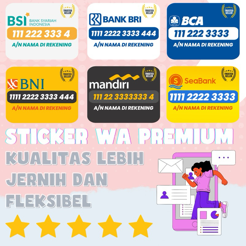 

STICKER NOMOR REKENING BANK CUSTOM