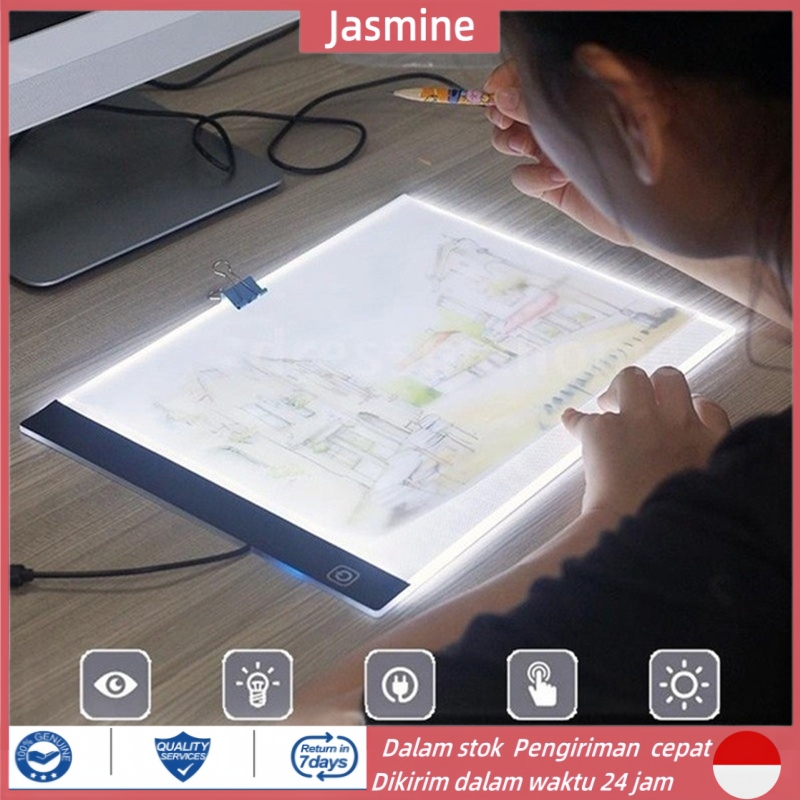 

（COD）A3/A4 LED Drawing Tracing Board Stensil Board Papan Jiplak Gambar LED Anak & Dewasa Copy Board Papan LED Light Pad Ultra Slim