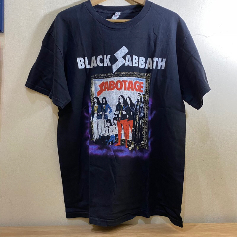 Kaos Band Band Tshirt Band Tees Black Sabbath Sabotage Size L Alstyle Heavyweight (Used/ Second/ Pre