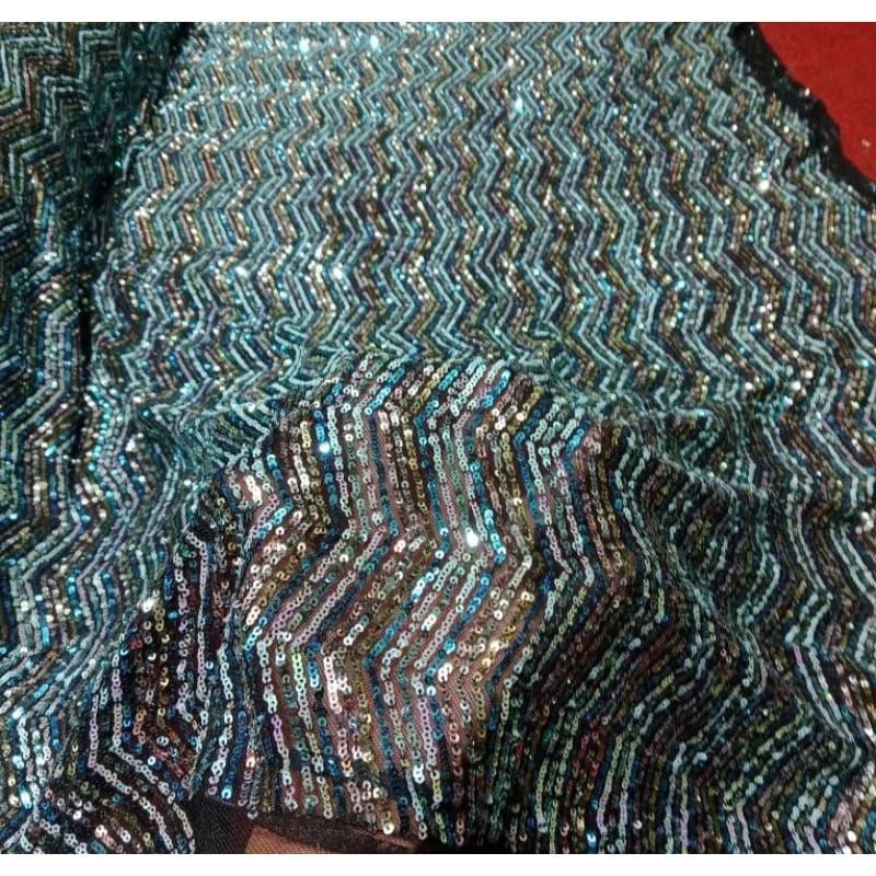 Kain Tile Sequin Rainbow Gradasi full Payet Sequin