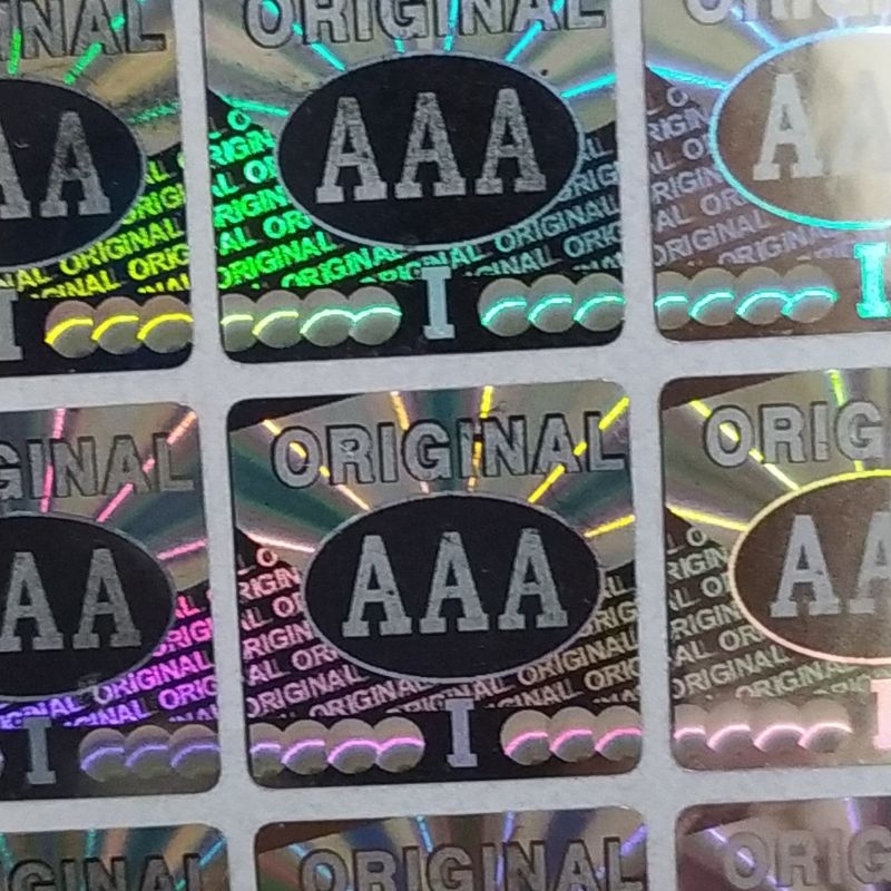 

stiker hologram original AAA