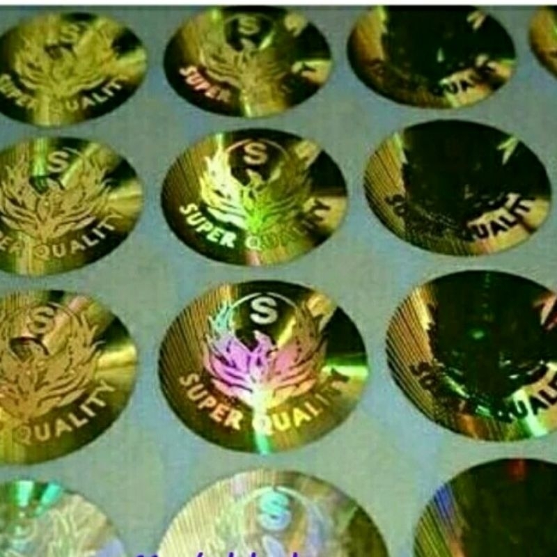 

stiker hologram burung gold