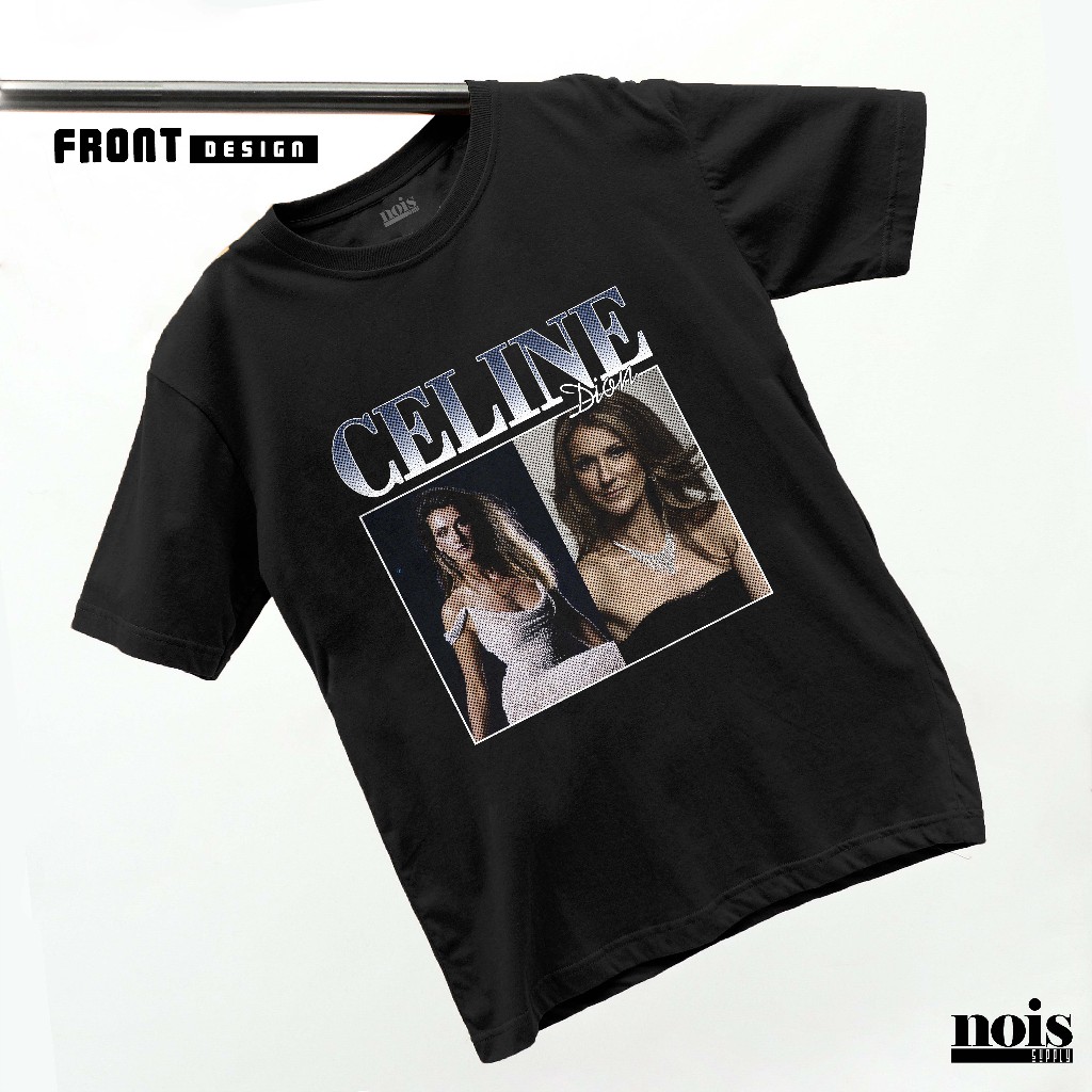 NOIS Kaos Music Kaos Celine Dion Cotton Combed 30s Pria Wanita MS144
