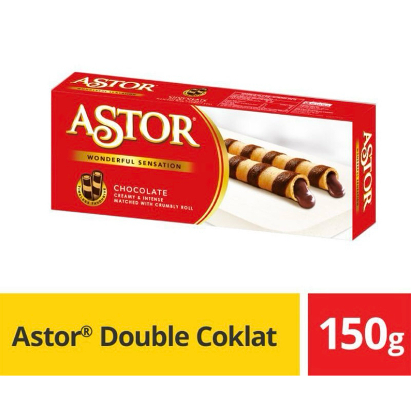 

ASTOR Wafer Stik Double Coklat Kemasan Box 150gr