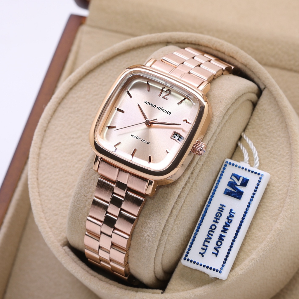 (SEVEN MINUTE ) M707 Jam tangan wanita original seven minute  cewek rantai tanggal analog