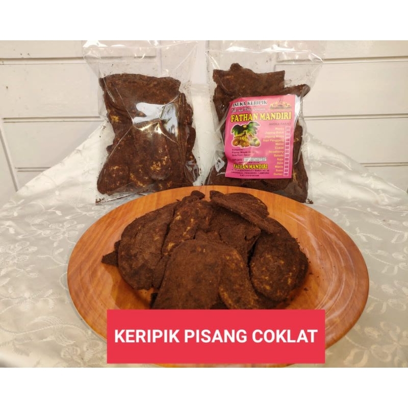 

kripik pisang kepok rasa coklat premium kemasan 500gr