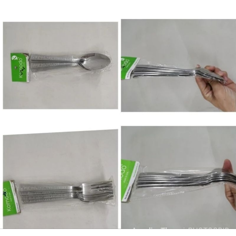 6pc sendok makan-garpu makan komodo- sendok makan tebal - sendok komodo