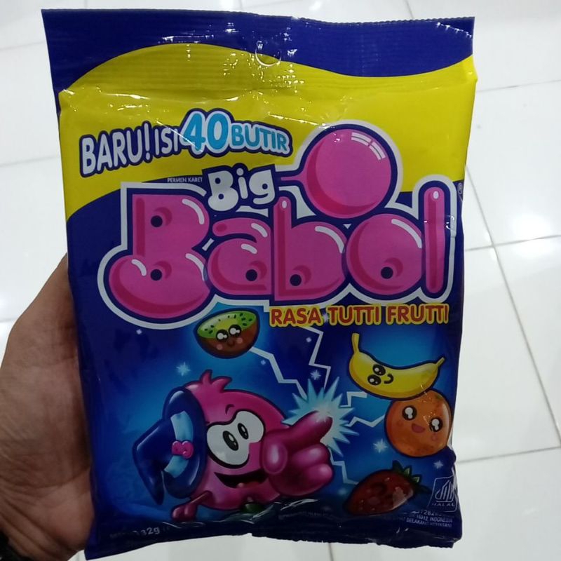 

Big Babol Permen Karet Rasa Tutti Frutti isi 40 pcs @3.5g / 132 gram SAK