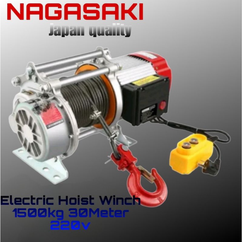 ELECTRIC HOIST WINCH 750 - 1500KG 30METER NAGASAKI JAPAN